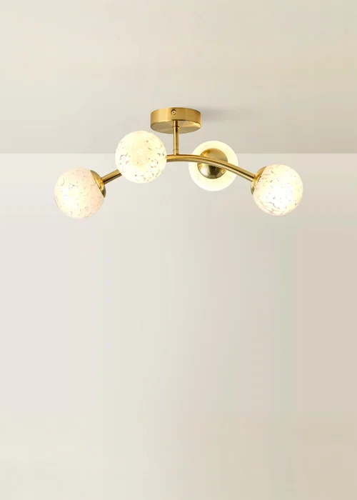 ValueLights Jas Ceiling Light with Confetti Glass Lampshades - One Size Image 3