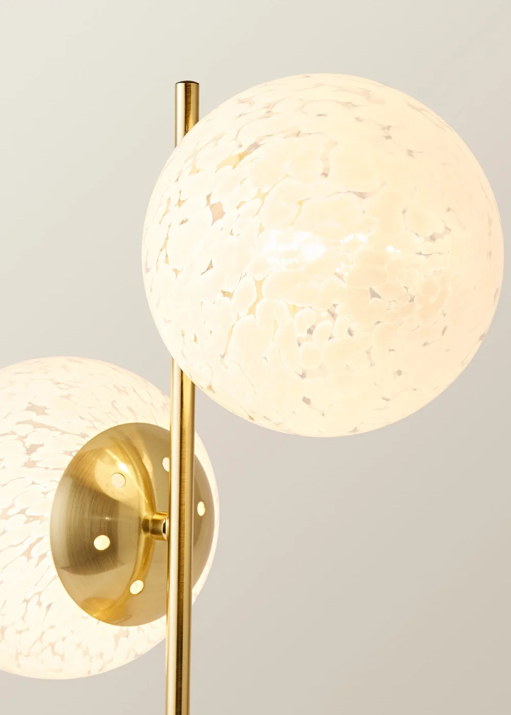 ValueLights Jas Gold Table Lamp with Confetti Glass Lampshades - One Size Image 4