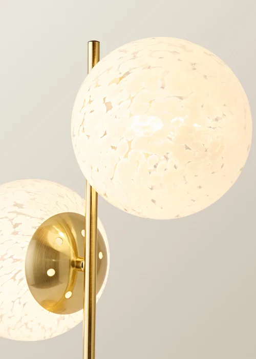 ValueLights Jas Gold Table Lamp with Confetti Glass Lampshades - One Size Image 4