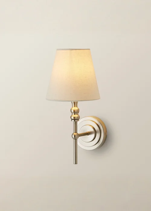 ValueLights Pair of Maggie Brushed Chrome Wall Lights - One Size Image 4
