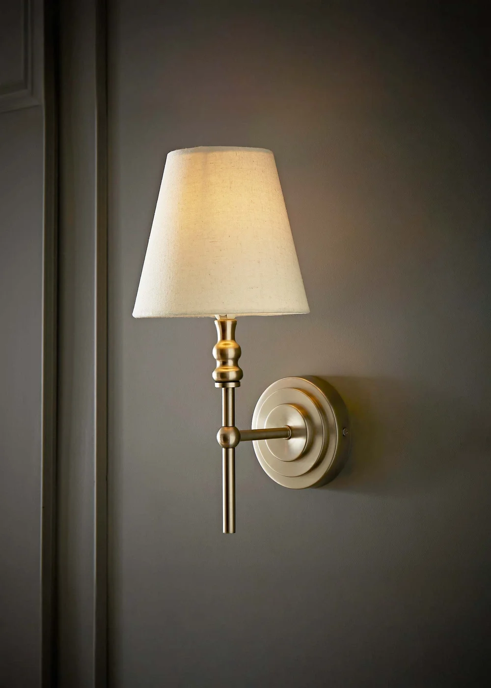 ValueLights Pair of Maggie Brushed Chrome Wall Lights - One Size Image 2