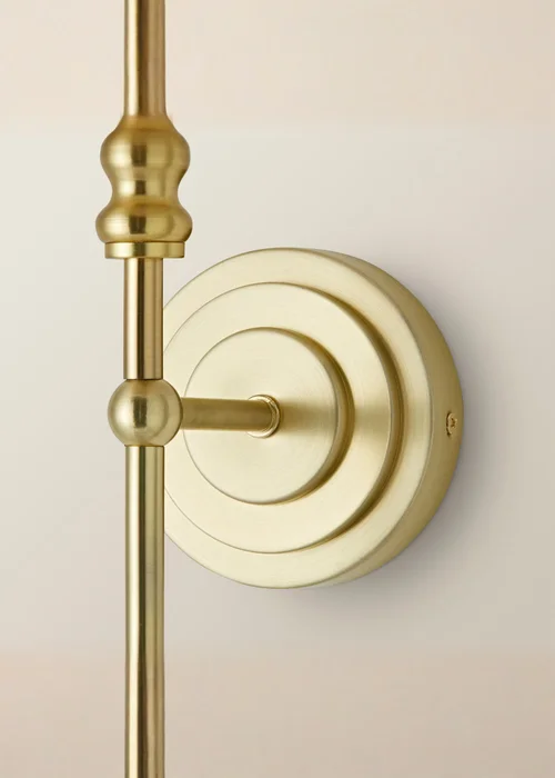 ValueLights Pair of Maggie Brushed Gold Wall Lights - One Size Image 6
