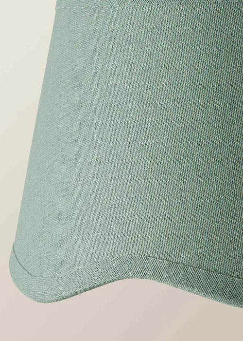 ValueLights Mabel Small Scalloped Sage Green Easy Fit Lampshade - One Size Image 4