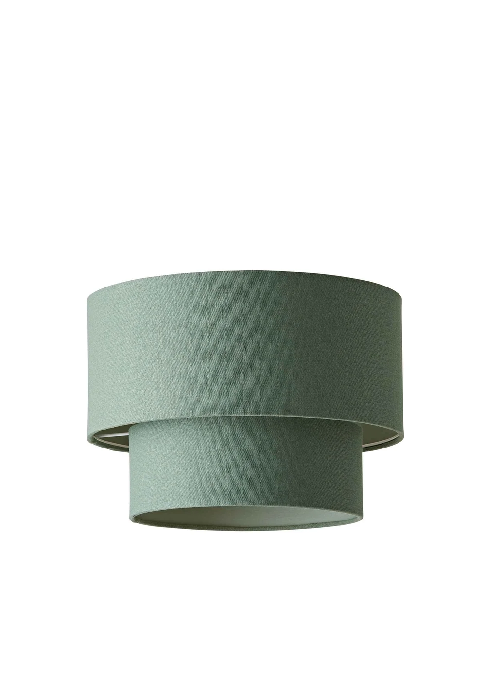 ValueLights Jodie Two Tier Sage Linen Easy Fit Lampshade - One Size Image 5