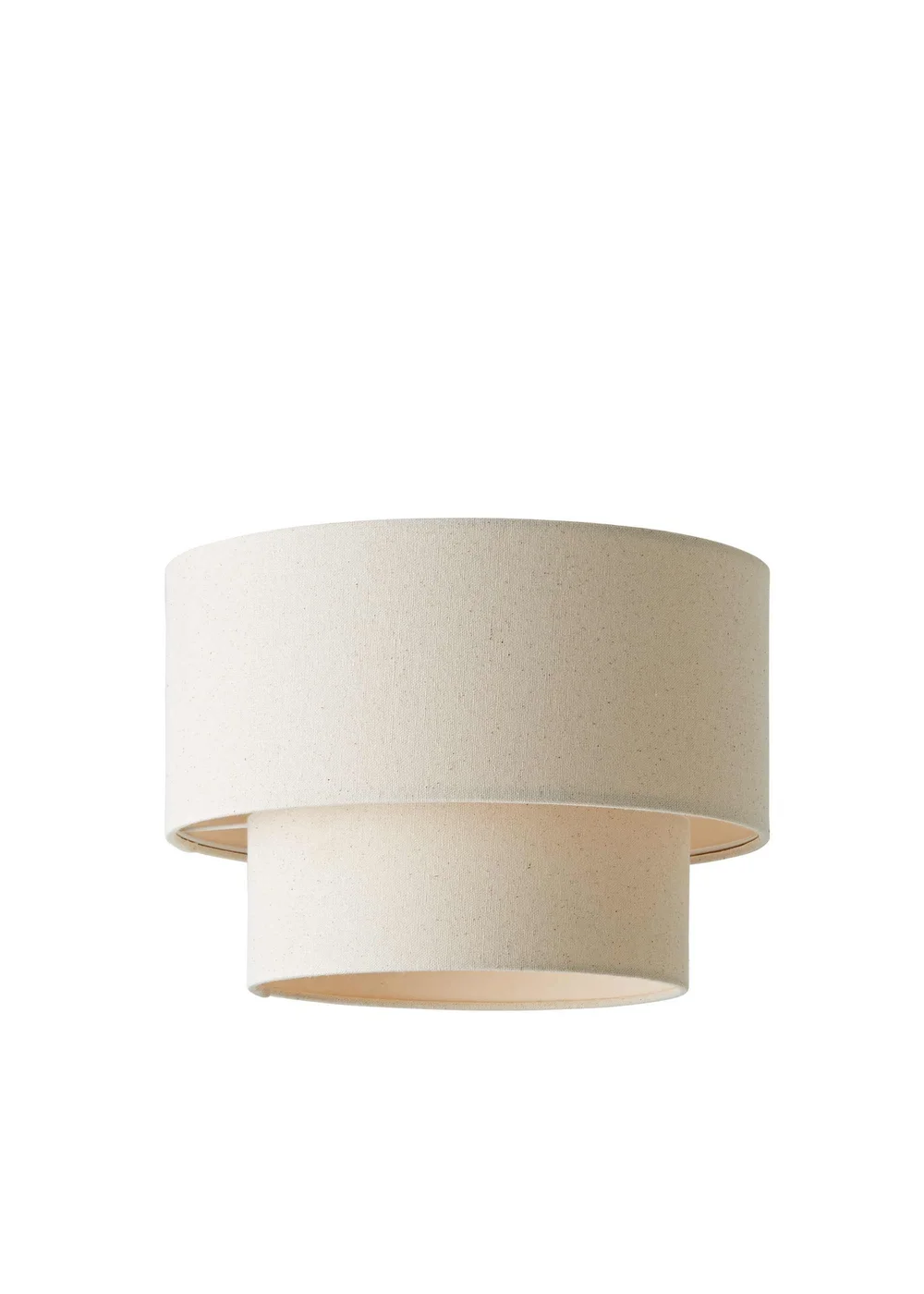 ValueLights Jodie Two Tier Natural Linen Easy Fit Lampshade - One Size Image 5