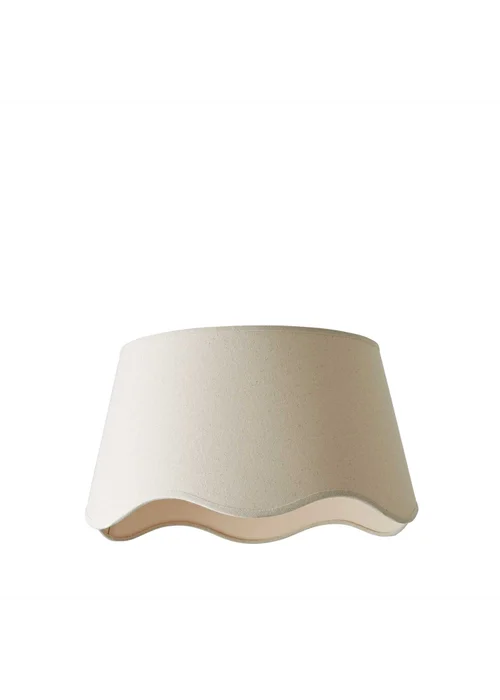 ValueLights Mabel Large Scalloped Natural Easy Fit Lampshade - One Size Image 5