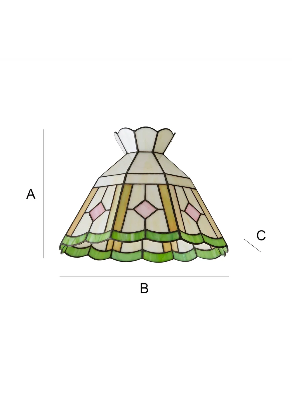 ValueLights Beatrix Tiffany Glass Easy Fit Lampshade - One Size Image 6