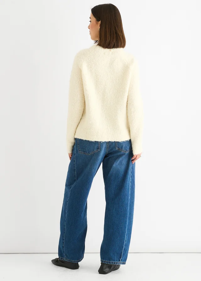 Gini London Beige Gini Logo Cozy knit jumper