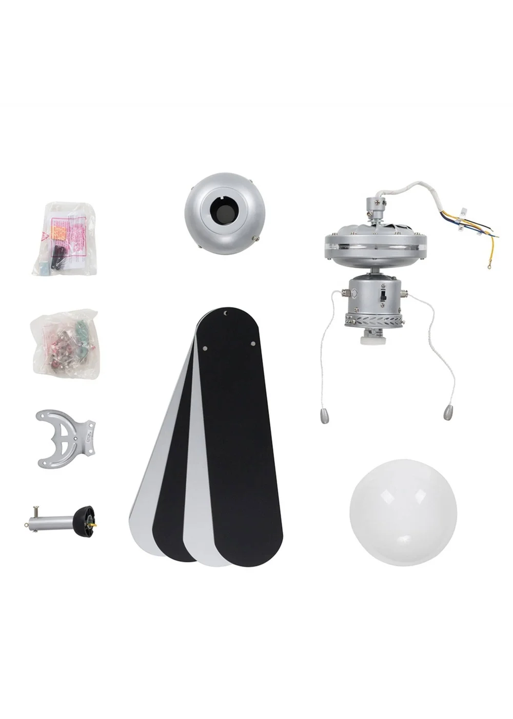 ValueLights 42 Inch Ceiling Fan Light with Reversible Silver Blades - One Size Image 4