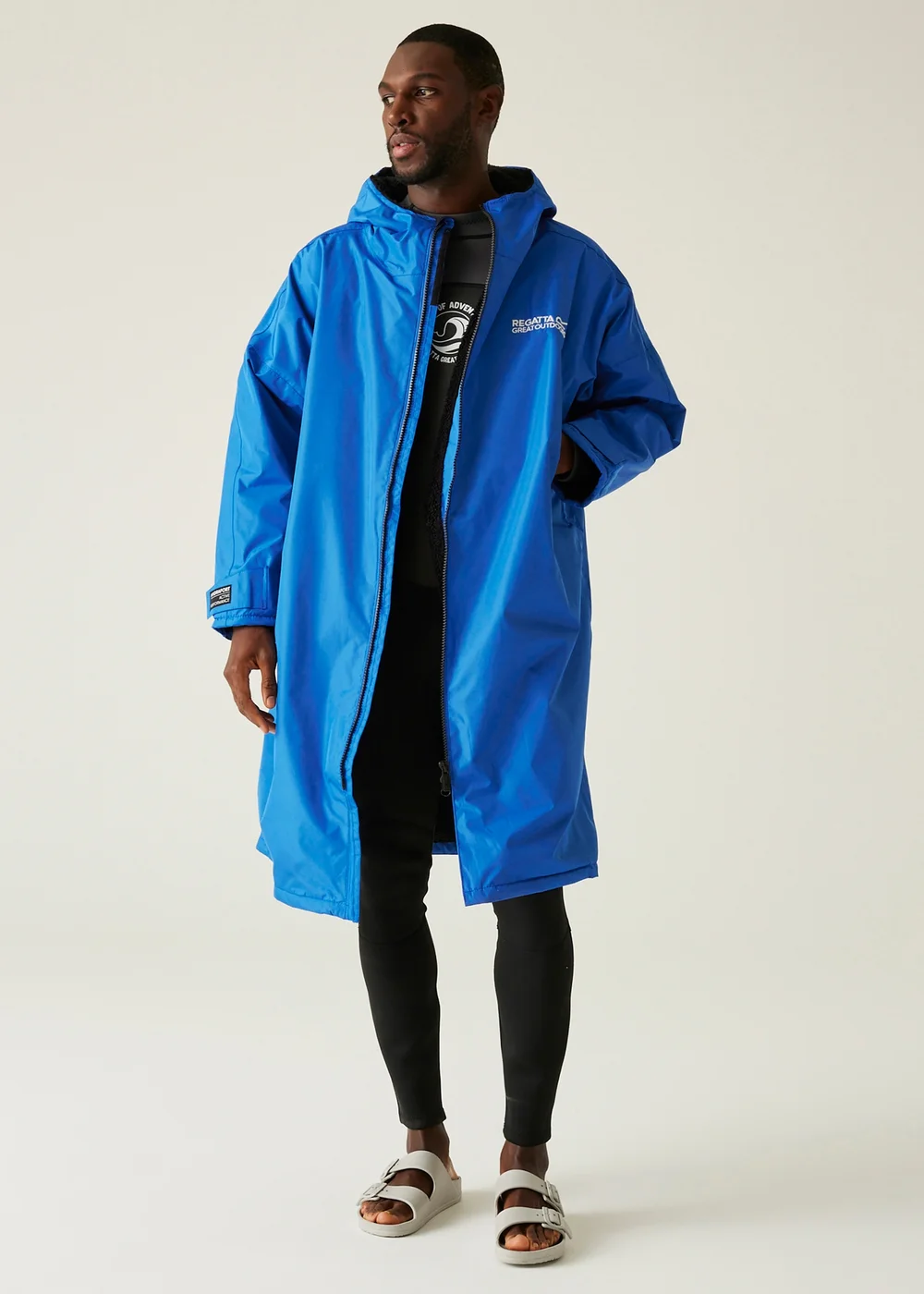 Regatta Oxford Blue Adult Changing Waterproof Hydrofort Robe - XS/S Image 3