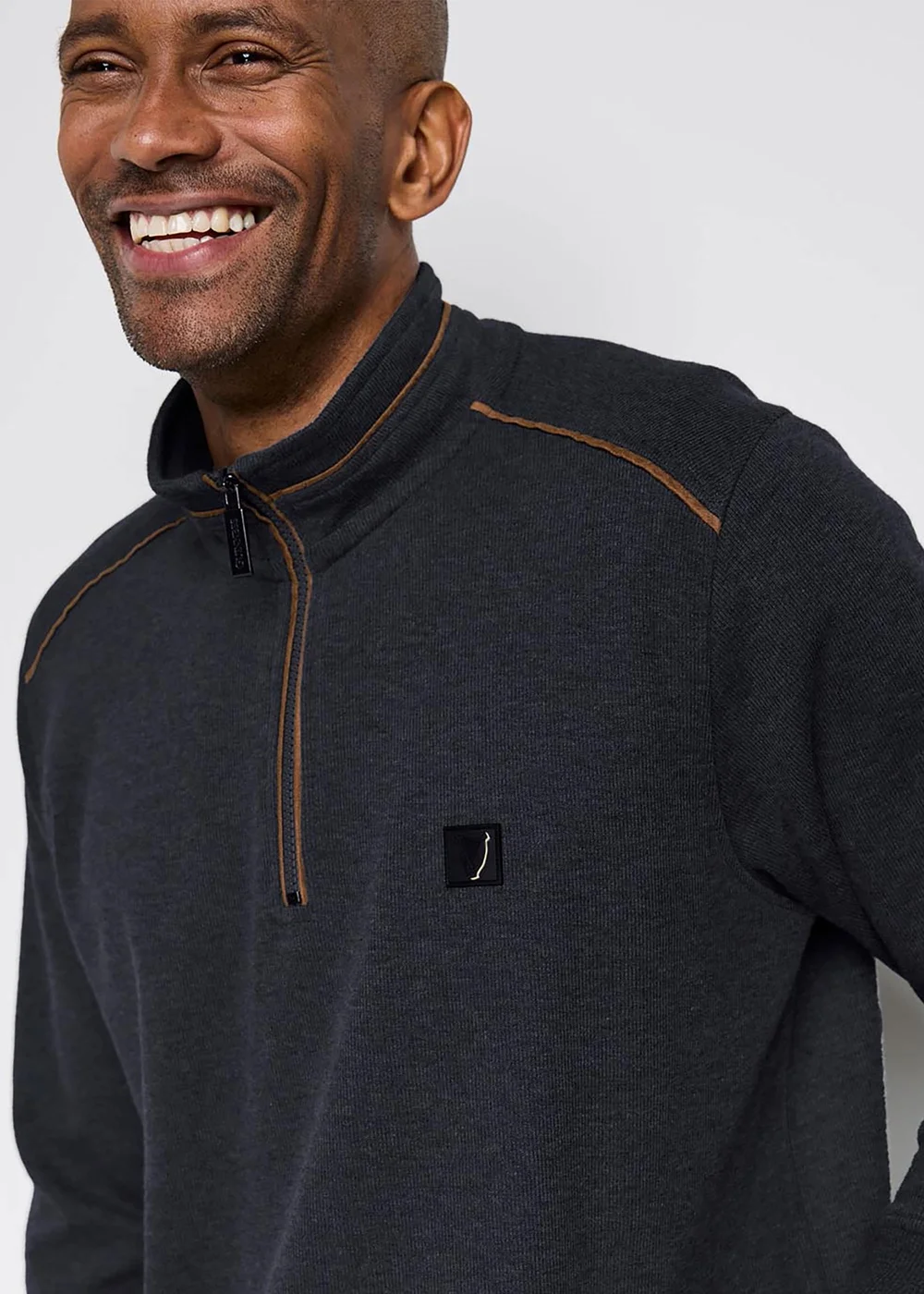 Cotton Traders Black Guinness Half Zip Top - 2XL Image 4