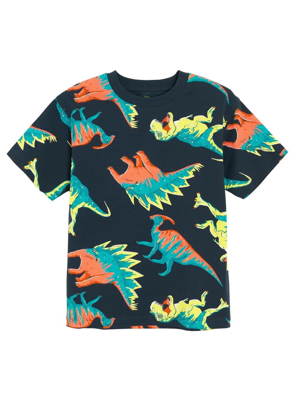 Cool Club Navy Dinosaur Printed Short Sleeve T-Shirt (2-7 yrs) - 4 Yrs Image 1