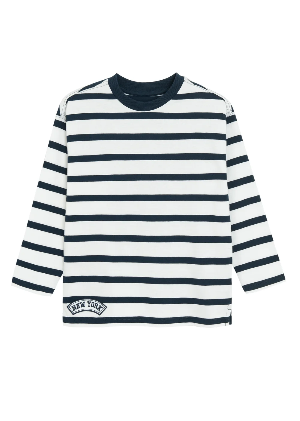 Cool Club Navy Long Sleeve Striped T-Shirt (2-7 yrs) - 4 Yrs Image 1