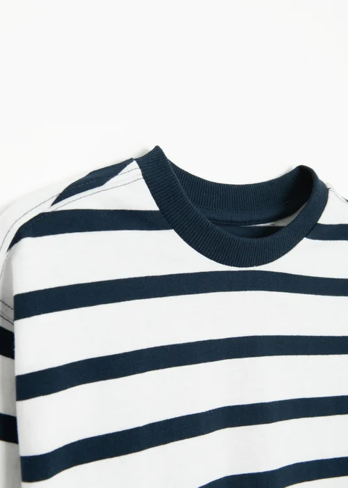Cool Club Navy Long Sleeve Striped T-Shirt (2-7 yrs) - 4 Yrs Image 2