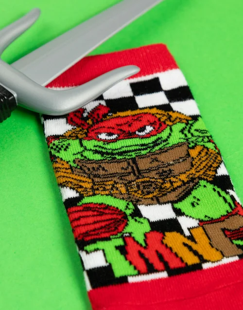 Teenage Mutant Ninja Turtles Boys Calf Socks Set Of 5 (6 Younger - 3.5 Older) - Size 12.5-3 Image 2
