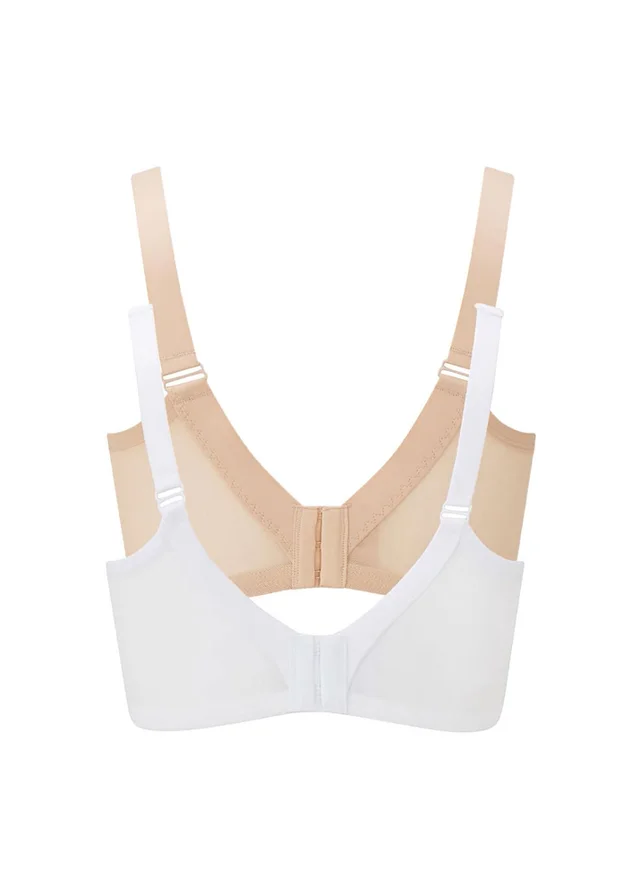Cotton Traders Multi 2 Pack Dolly Full Cup Non-Wired Bras
