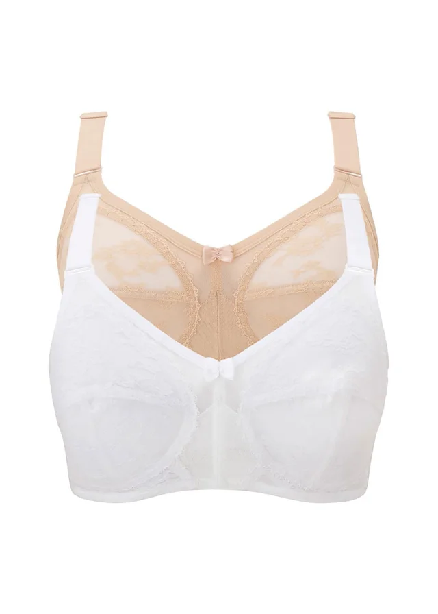Cotton Traders Multi 2 Pack Dolly Full Cup Non-Wired Bras