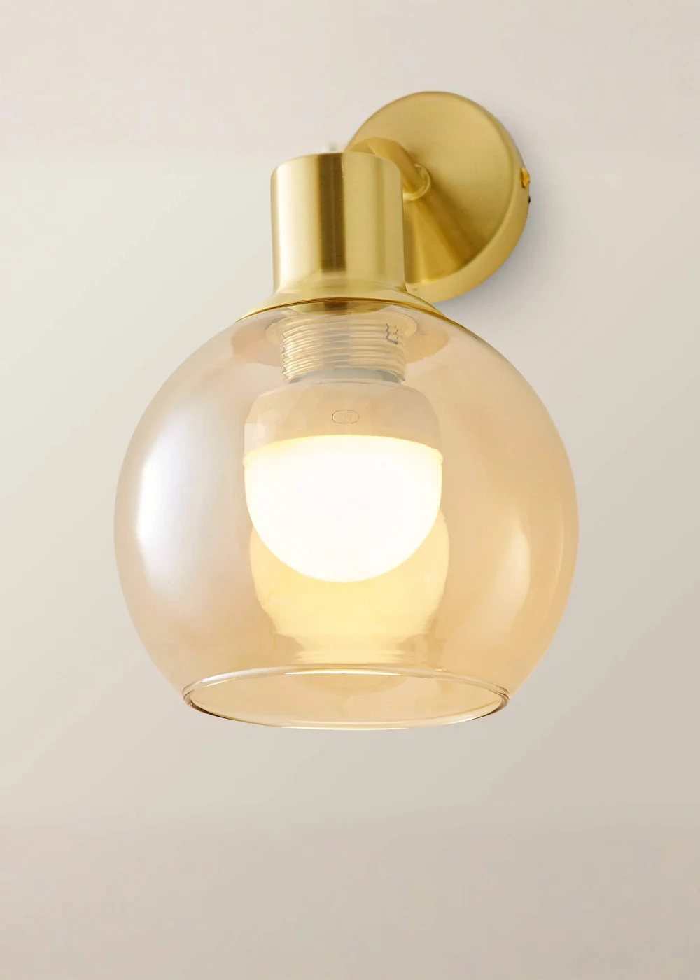 ValueLights Bellamy Gold Glass Globe Rechargeable Wall Light - One Size Image 4