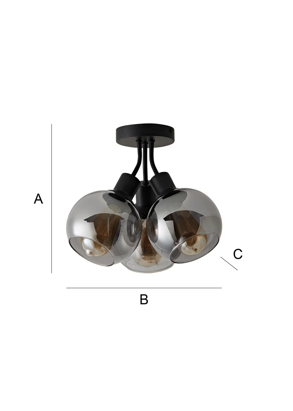 ValueLights Bellamy Black Bubble Cluster Ceiling Light - One Size Image 6