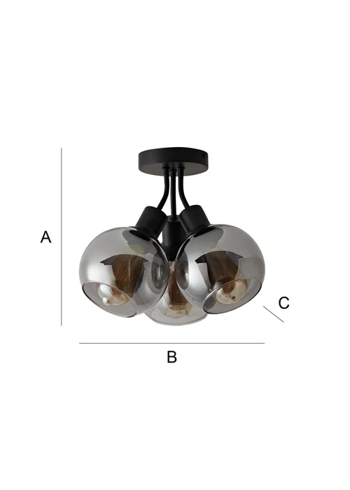 ValueLights Bellamy Black Bubble Cluster Ceiling Light - One Size Image 6