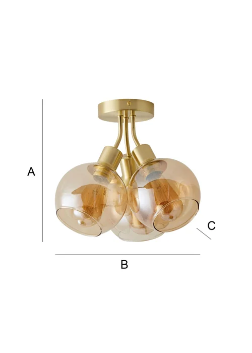 ValueLights Bellamy Brushed Gold Bubble Cluster Ceiling Light - One Size Image 6