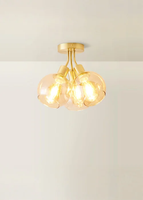 ValueLights Bellamy Brushed Gold Bubble Cluster Ceiling Light - One Size Image 3