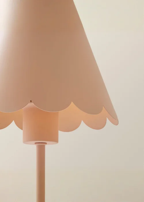 ValueLights Hattie Pink Scallop Rechargeable Table Lamp - One Size Image 4