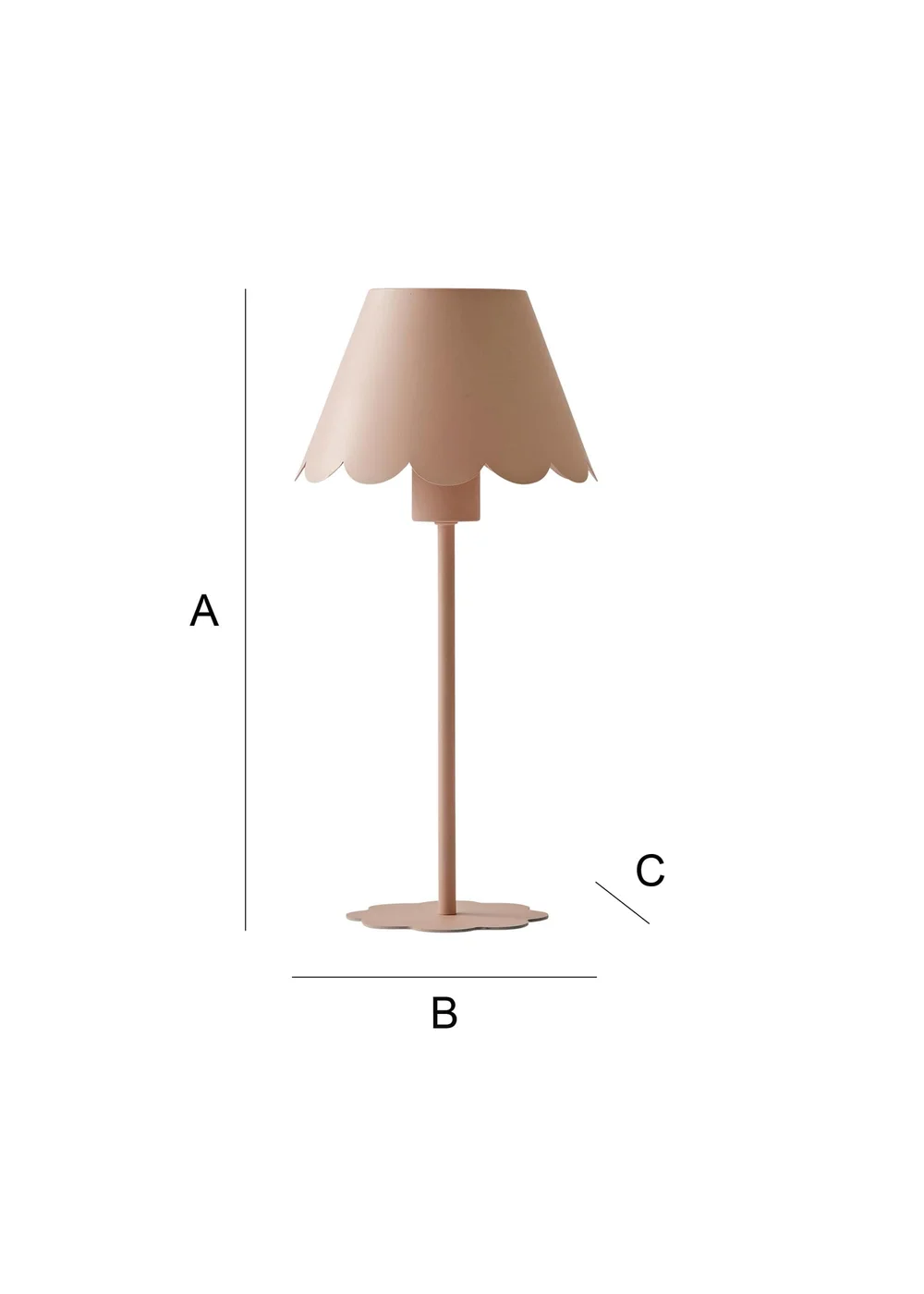 ValueLights Hattie Pink Scallop Rechargeable Table Lamp - One Size Image 6
