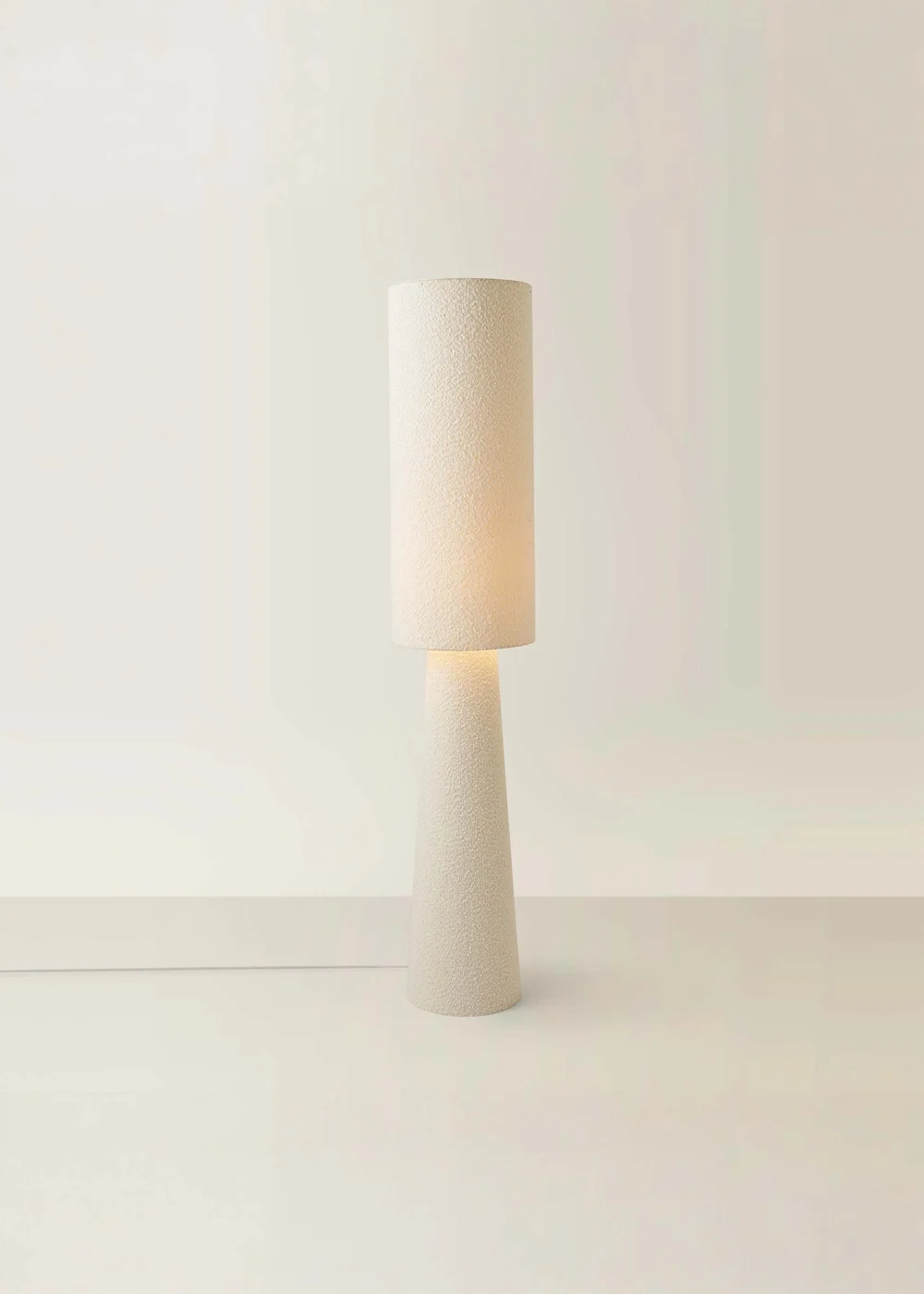 ValueLights Ash Cream Boucle Midi Floor Lamp - One Size Image 3