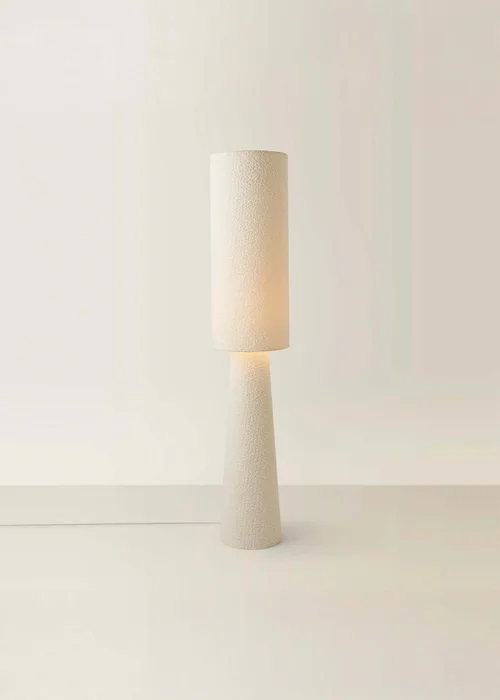 ValueLights Ash Cream Boucle Midi Floor Lamp - One Size Image 3