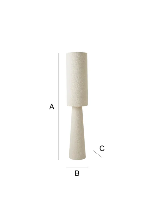 ValueLights Ash Cream Boucle Midi Floor Lamp - One Size Image 6