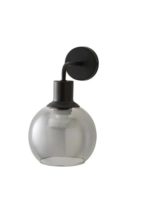ValueLights Bellamy Pair of Black Glass Globe Rechargeable Wall Lights - One Size Image 4