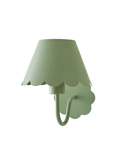 ValueLights Hattie Green Scallop Rechargeable Wall Light - One Size Image 5