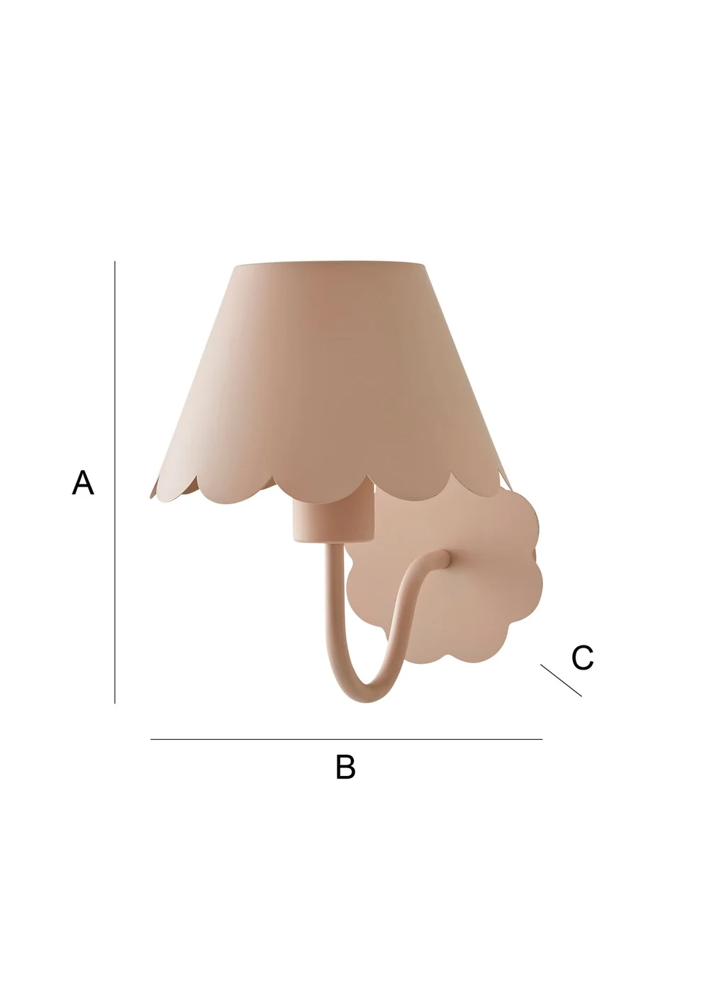 ValueLights Hattie Pink Scallop Rechargeable Wall Light - One Size Image 6