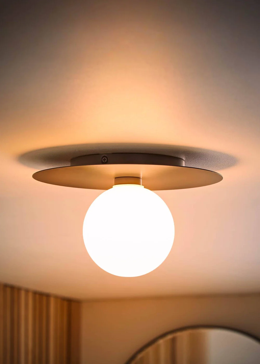 ValueLights Darla Navy Bathroom Ceiling Light with Bulb - One Size Image 1