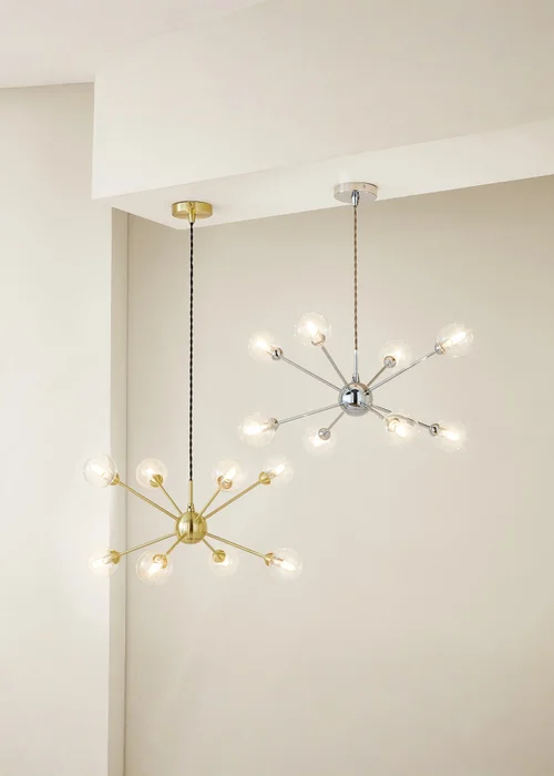 ValueLights Sputnik Gold 8 Way Pendant Ceiling Light with Bulbs - One Size Image 6