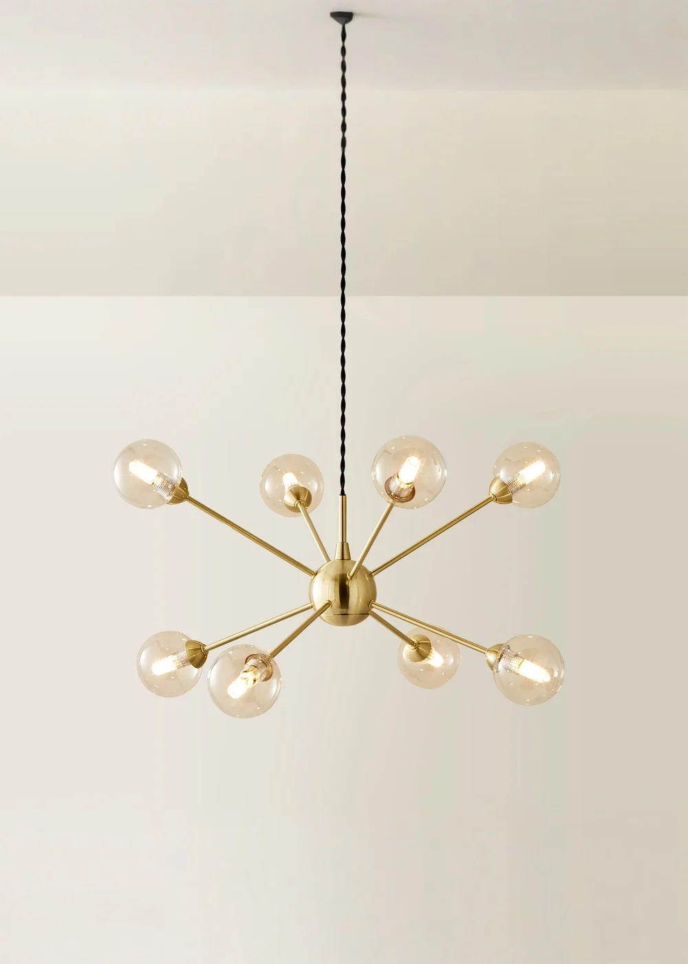 ValueLights Sputnik Gold 8 Way Pendant Ceiling Light with Bulbs - One Size Image 3