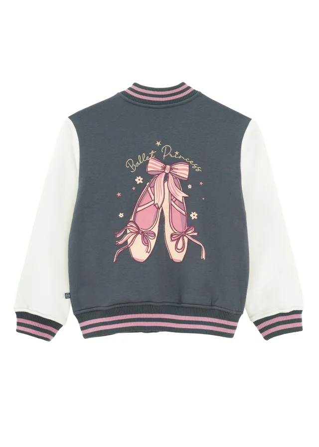 Cool Club Grey Zip-Up Glitter Printed Sweatshirt (3-7 yrs)
