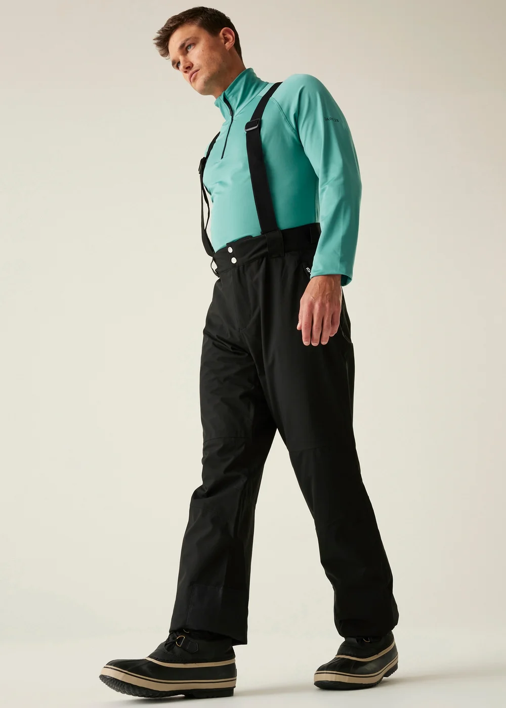 Dare2B Black Achieve II Waterproof Salopettes - XS Image 3