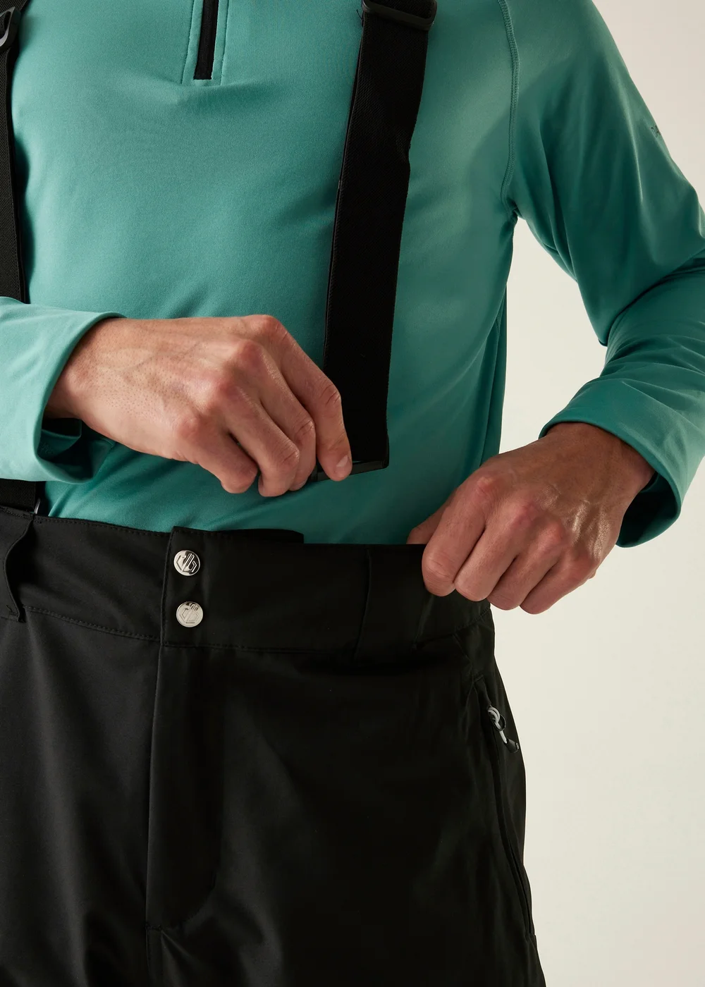 Dare2B Black Achieve II Waterproof Salopettes - XS Image 5