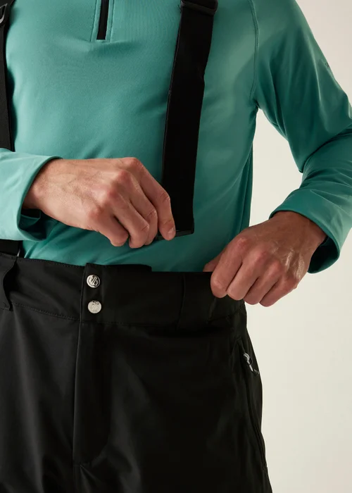 Dare2B Black Achieve II Waterproof Salopettes - XS Image 5