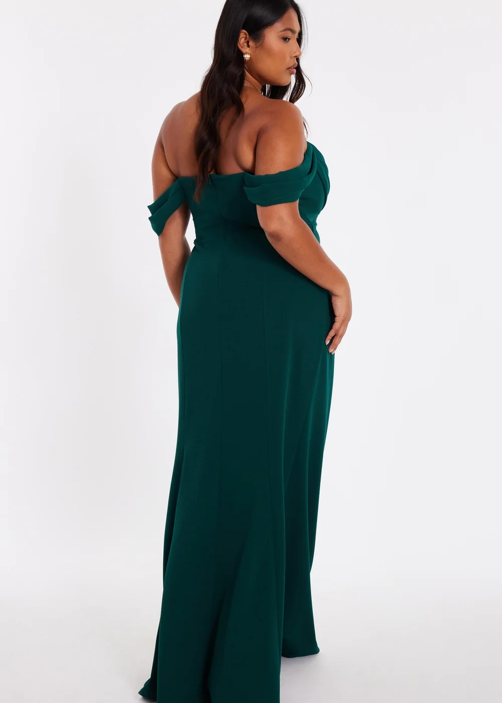 quiz chiffon maxi dress Quiz Curve Black Chiffon Bardot Maxi Dress