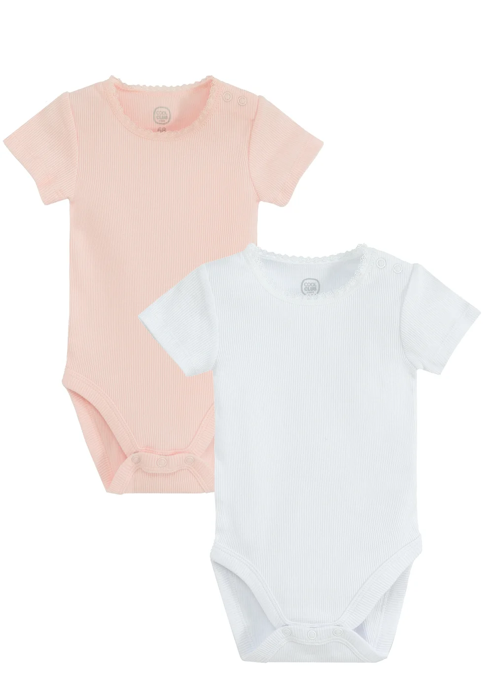 Cool Club Pink Frill Shoulder Printed Long Sleeve Bodysuit (1-36 mnths) - 1-2 Months Image 1