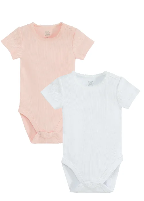 Cool Club Pink Frill Shoulder Printed Long Sleeve Bodysuit (1-36 mnths) - 1-2 Months Image 1