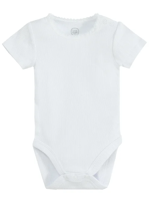 Cool Club Pink Frill Shoulder Printed Long Sleeve Bodysuit (1-36 mnths) - 1-2 Months Image 2