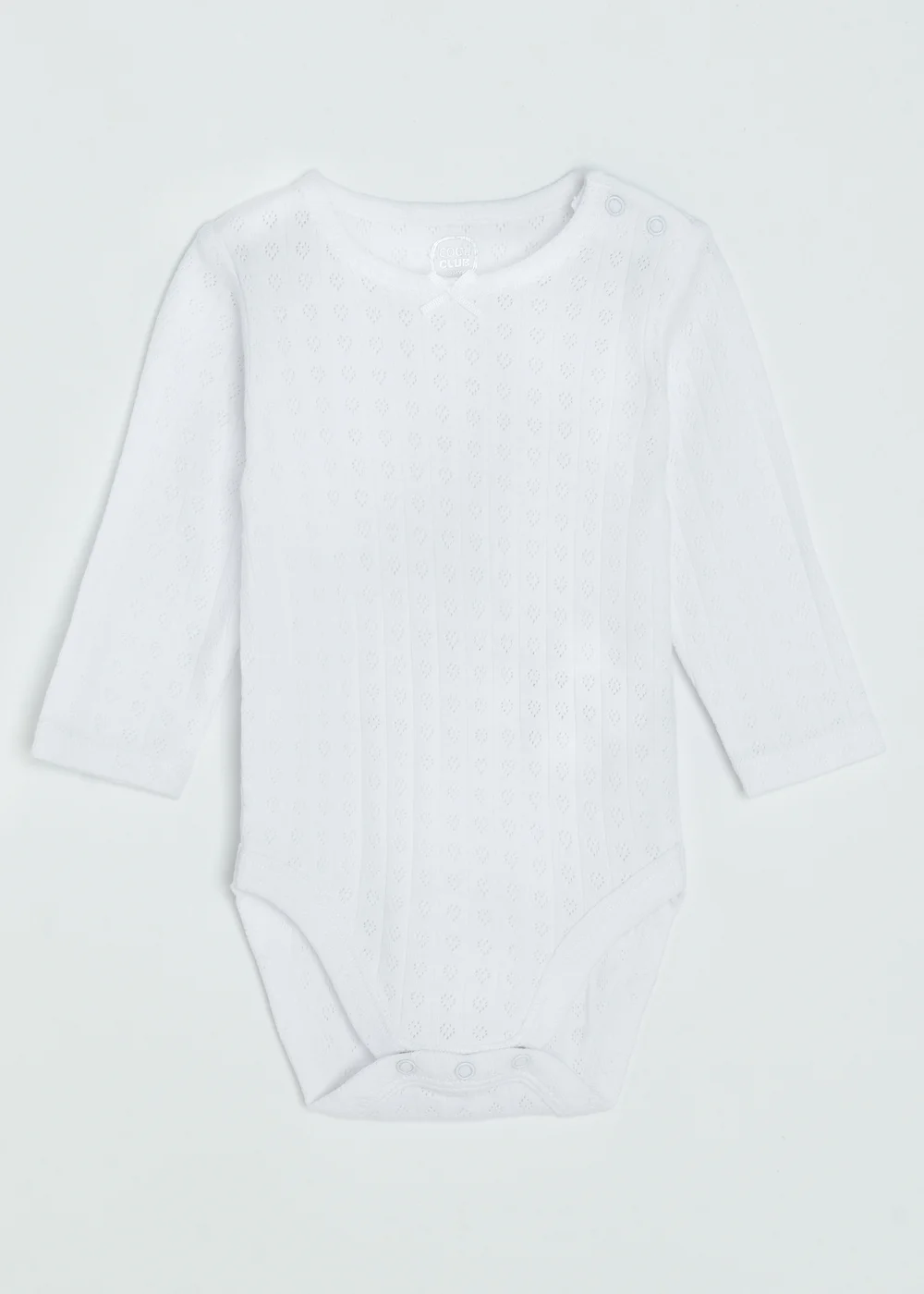 Cool Club Pink Ribbed Long Sleeve Bodysuits with Bow 3-Pack(1-36 mnths) - 9-12 months Image 4