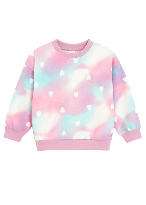 Cool Club Pink Printed Sweatshirt with Ribbed Neck & Cuffs (3-7 yrs) - 5 Yrs Image 1