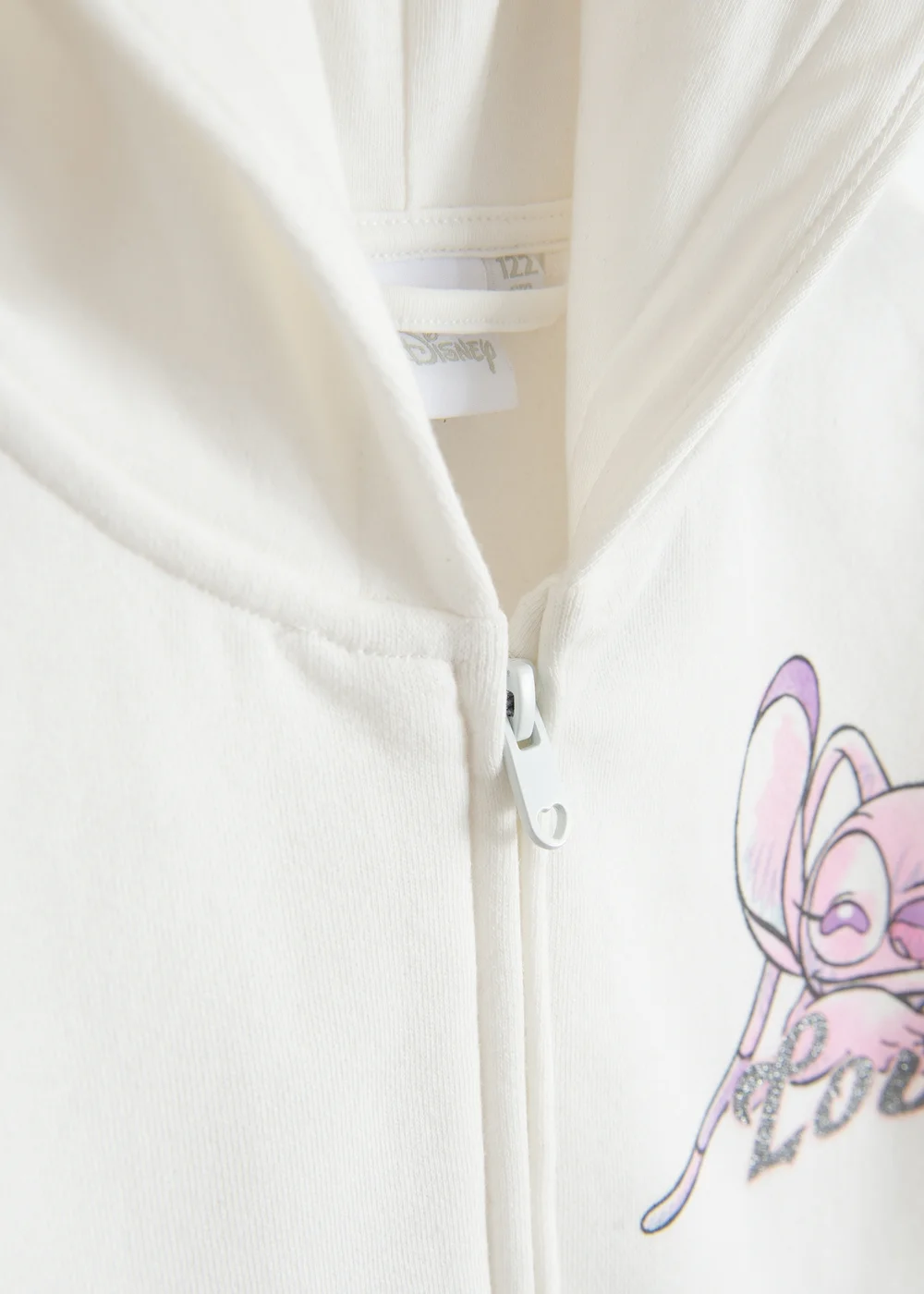 Cool Club White Lilo & Stitch Zip-Up Glitter Print Hoodie (3-7 yrs) - 3 Yrs Image 6