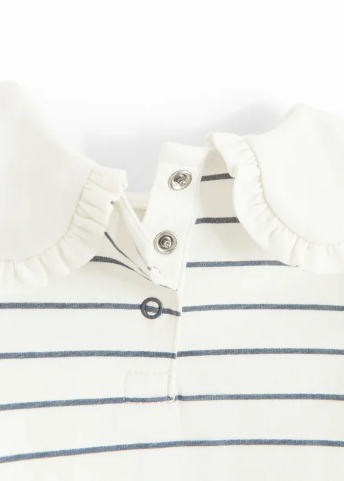 Cool Club White Long Sleeve Printed Over-Sized Collar Top (3-24 mnths) - 2 Yrs Image 4