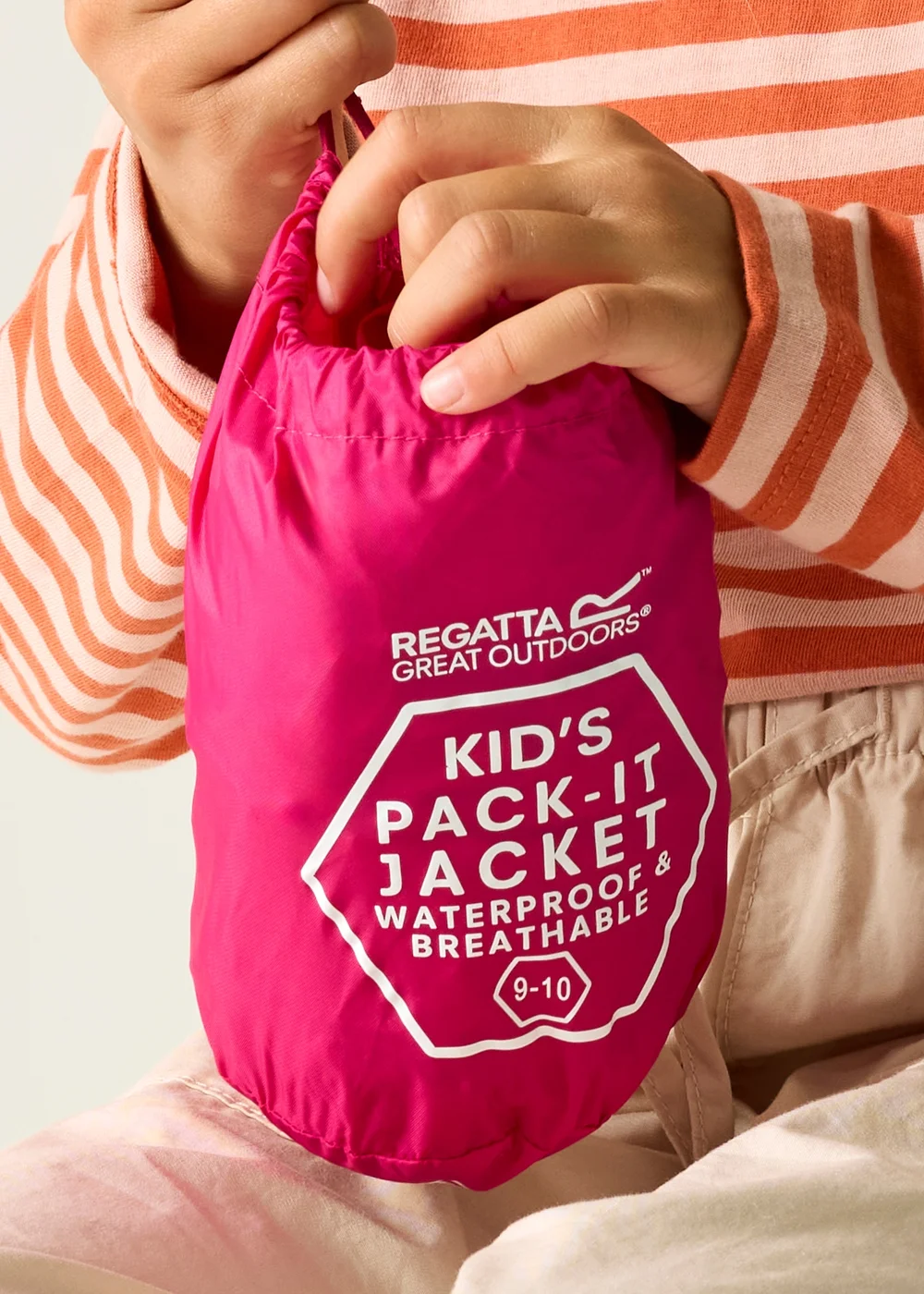 Regatta Candy Pink Kids' Pack It III Waterproof Jacket (3-16yrs) - 14 Yrs Image 6